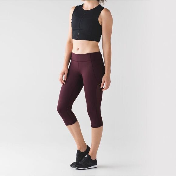 Lululemon • Sculpt It Crop Bordeaux Drama - Picture 3 of 8